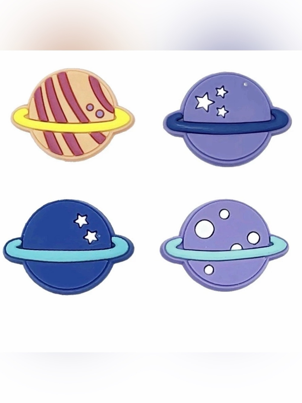 4 Pieces Planets Space Shoe Charms For Croc Shoes